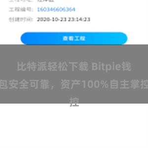 比特派轻松下载 Bitpie钱包安全可靠，资产100%自主掌控