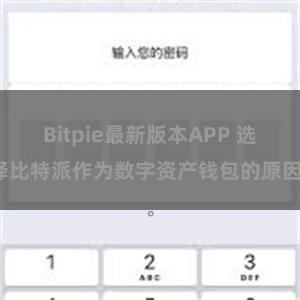 Bitpie最新版本APP 选择比特派作为数字资产钱包的原因。