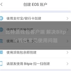 比特派钱包客户端 解决Bitpie钱包常见使用问题