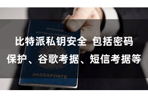 比特派私钥安全  包括密码保护、谷歌考据、短信考据等